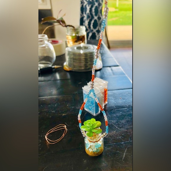 🚨2 for $20!🚨 🏖️New Handmade At The Beach - Mini Artificial Plant Car Charm🌱 - Picture 2 of 5